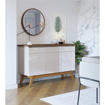Aparador para Sala Buffet Ambiente Classic 3 Portas com Gaveta Off White Freijó - Imcal Aparador para Sala Buffet Ambiente Classic 3 Portas com Gaveta Off White Freijó - Imcal