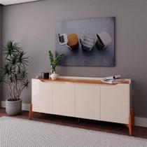 Aparador Para Sala Buffet Ambiente Studio 1.6 Off White Nature - Imcal