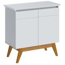 Aparador Para Sala Buffet Classic 2 Portas Branco Acetinado - Imcal Aparador Para Sala Buffet Classic 2 Portas Branco Acetinado - Imcal