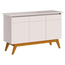 Aparador Para Sala Buffet Classic 3 Portas Com Gaveta Off White - Imcal