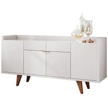 Aparador Para Sala Buffet com 04 Portas 02 Gavetas Havana Branco - Lyam Decor