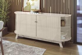 Aparador Para Sala Buffet Mônaco Madetec - Calacata/Off White Aparador Para Sala Buffet Mônaco Madetec - Calacata/Off White