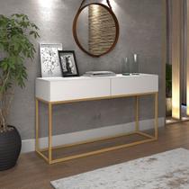 Aparador Para Sala de Jantar Alto Padrão Eros 1,10m Pés De Ferro Luxo Estilo Industrial Dourado