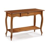 Aparador para Sala em Madeira Maciça Pés Luis XV com Gaveta e Prateleira 1019P Linz Móveis - Imbuia Glazer