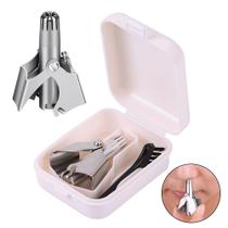 Aparador Pelos Nariz Portátil Cortador C/ Caixa Lavável Inox