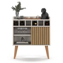 Aparador Pequeno Retrô com Adega e Porta Design Moderno Cantinho Sala Estar Florença - Várias Cores