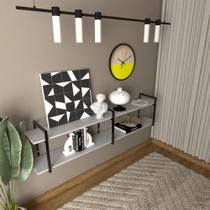 Aparador Prateleira industrial sala estar branco off white escritorio hall de entrada simples