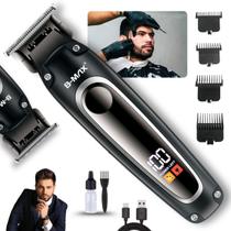 Aparador Profissional Recarregável Compacto, Sem Fio e com Bateria de Longa Duração para Barba e Cabelo