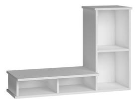 Aparador Quarto Penteadeira Multiuso Com Nichos Branco Aparador Quarto Penteadeira Multiuso Com Nichos Branco