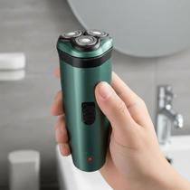 Aparador Recarregavel com 03 Laminas Shaver Barbear Recarregavel