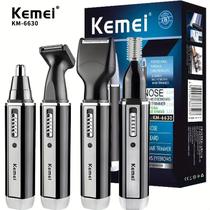 Aparador Recarregvel 4 em 1 KEMEI KM6630 Nariz Barba e Ouvido Aparador Recarregvel 4 em 1 KEMEI KM6630 Nariz Barba e Ouvido