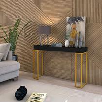 Aparador Recepção 1,20mts Planalto Pés De Ferro Dourado