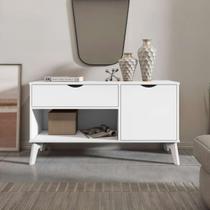 Aparador Retrô Pés Palito 108cm 1 Gaveta 1 Porta Nicho Para Sala De Estar Hall Decoração Aparador Retrô Pés Palito 108cm 1 Gaveta 1 Porta Nicho Para Sala De Estar Hall Decoração