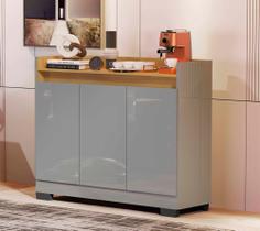 Aparador Ryzen 3 portas Buffet com prateleiras internas - Várias Cores Aparador Ryzen 3 portas Buffet com prateleiras internas - Várias Cores