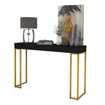 Aparador Sala 1,20mts Pés De Ferro Dourado Retro