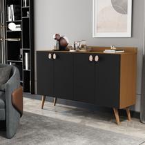 Aparador Sala 4 Portas Buffet Cantinho Cafe Barbara Pés Palito - Várias Cores - JM Mais Móveis