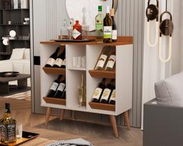 Aparador Sala Com Adega Retrô Pés Palito Pétrus - K7 Plus Aparador Sala Com Adega Retrô Pés Palito Pétrus - K7 Plus