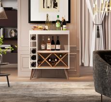 Aparador Sala com Adega Royal Pés Palito Madeira Maciça - Várias Cores - JM Mais Móveis Aparador Sala com Adega Royal Pés Palito Madeira Maciça - Várias Cores - JM Mais Móveis