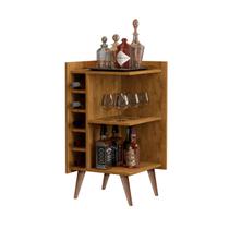 Aparador Sala De Estar Canto Com Adega Bar Retrô Hall De Entrada Malbec Outlet Plus