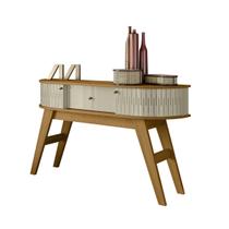 Aparador Sala de Estar Estoril Cor Cumaru e Opala - Madetec