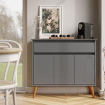 Aparador Sala De Estar Retrô Balcão Buffet Com Gaveta E 3 Portas Cairo Cores G2 Plus