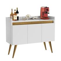 Aparador Sala De Estar Retrô Buffet Cantinho Do Café Luxo 3 Portas Prateleira Interna Cores G2 Plus