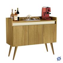 Aparador Sala De Estar Retrô Buffet Cantinho Do Café Luxo 3 Portas Prateleira Interna Madeirado Com Off White G2 Plus