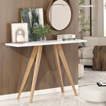 Aparador Sala Estar Moderno Monaco 100 cm Pés Madeira - Branco Aparador Sala Estar Moderno Monaco 100 cm Pés Madeira - Branco