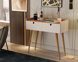 Aparador Sala Pés Palito Estilo Retrô 2 Portas Condessa Off / Nature - JM Casa dos Móveis