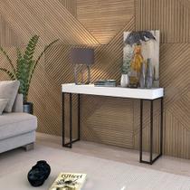 Aparador Sala Preto 1,20mts Pés De Ferro Retro Sem Gaveta