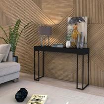 Aparador Sala Preto 1,20mts Pés De Ferro Sem Gaveta Oferta