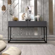 Aparador Sala Star Jantar Buffet 2 Gavetas Eros 110cm Decoração Sofisticada Industrial Pé Preto