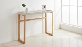 Aparador Slim 12x96x37cm Tampo MDF Pés Pinus Moderno Cor:Off White