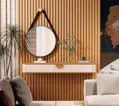 Aparador Suspenso Curvo Buriti 120 Cm X 32,5cm X 13cm