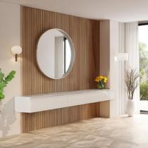 Aparador Suspenso para Hall de Entrada 3 Gavetas 1,80m Aspen Off White EDN