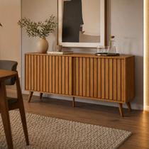 Aparador Trancoso Madeira Ripado 2 Portas 160cm Cantinho Cafe Hall Entrada MDF Sala Jantar Aparador Trancoso Madeira Ripado 2 Portas 160cm Cantinho Cafe Hall Entrada MDF Sala Jantar