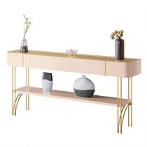 Aparador Vivant Decorativo MDP/MDF Pés de Aço Off White/Champagne G26 - HB Móveis Aparador Vivant Decorativo MDP/MDF Pés de Aço Off White/Champagne G26 - HB Móveis