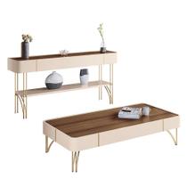 Aparador Vivant e Mesa de Centro Cadenza - HB Móveis Aparador Vivant e Mesa de Centro Cadenza - HB Móveis