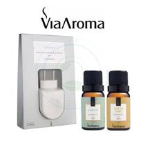 Aparelho Aromatizador Difusor de Ambiente Elétrico Standard Branco Via Aroma com 2 Essencia Essencia:Standard+Bamboo+Chá Aparelho Aromatizador Difusor de Ambiente Elétrico Standard Branco Via Aroma com 2 Essencia Essencia:Standard+Bamboo+Chá