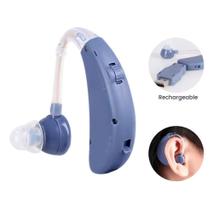 Aparelho Auditivo Idoso Focus 13 Recarregável Garantia Cor Azul