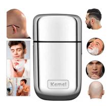 Aparelho Barbeador Shaver Finalizador Sem fio Serie Cromado Luxo KMTX1 Lamina dupla