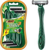 Aparelho Barbear Bic Comfort Advance 3 Sensitive com 4und Aparelho Barbear Bic Comfort Advance 3 Sensitive com 4und