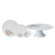 Aparelho Bolo 19 Peças Porcelana Schmidt - Mod. Pampa Aparelho Bolo 19 Peças Porcelana Schmidt - Mod. Pampa