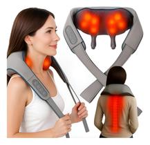 Aparelho Colete de Massagem Pescoço Ombros Lombar Cervical Terapêutico Portátil Recarregável Massageador Shiatsu