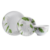 Aparelho Com Bowl 18 Peças Porcelana Schmidt - Dec. Caioba 2403