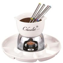 Aparelho Conjunto De Fondue 8 Peças Frutas Queijos Chocolate