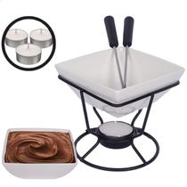 Aparelho Conjunto De Fondue Kit Panela Fondue 5 Peças Cerâmica Antiaderente - KONTUZ HOME