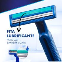 Aparelho De Barbear Barbeador Descartável 2 Lâminas Com Fita Lubrificante Cartela C/48, 60 Ou 72 Un