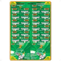 Aparelho De Barbear Bic Comfort 2 Verde Pele Sensível 24 Unidades