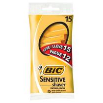 Aparelho De Barbear Bic Sensitive Shaver Leve 15 Pague 12 Unidades Aparelho De Barbear Bic Sensitive Shaver Leve 15 Pague 12 Unidades